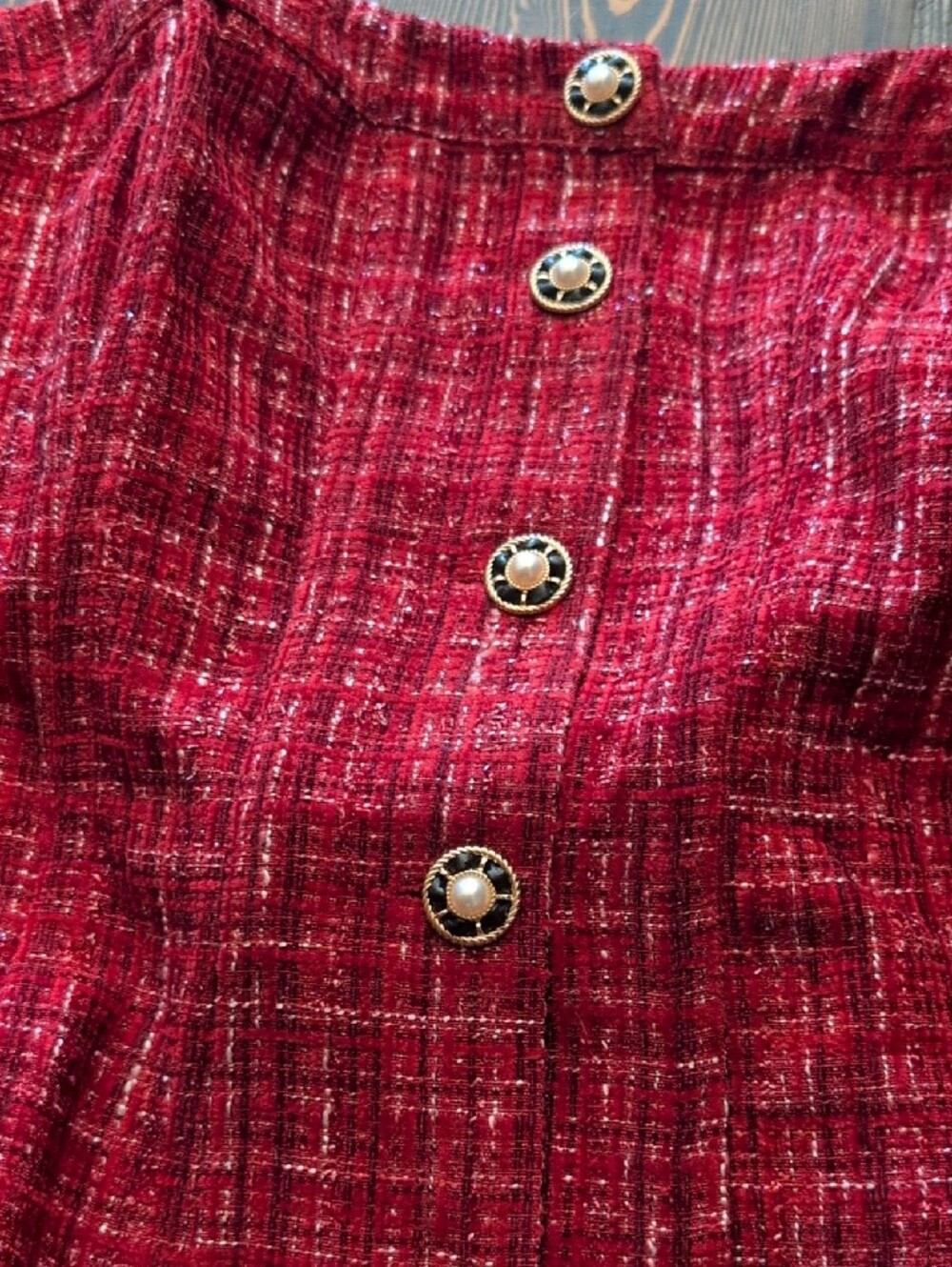 Vici Burgundy Tweed Top